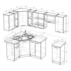 ОЛЬГА Кухонный гарнитур Оптима 1 (1300*2500 мм) в Серове - serov.mebel24.online | фото 2