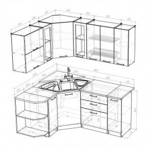 ОЛЬГА Кухонный гарнитур Оптима 3 (1500*1800 мм) в Серове - serov.mebel24.online | фото 2