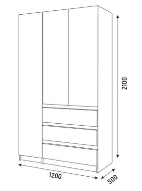 ПАРУС Шкаф 3-х ств. 1200 в Серове - serov.mebel24.online | фото 3