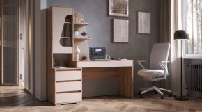 ПИФАГОР Стол компьютерный (дуб вотан/кашемир) в Серове - serov.mebel24.online | фото