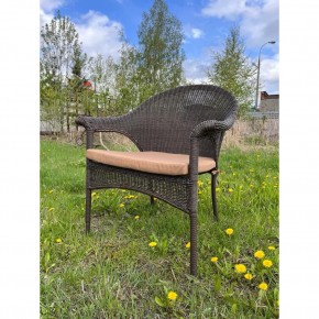 Плетеное кресло LV-140B-Brown с подушкой в комплекте в Серове - serov.mebel24.online | фото