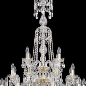 Подвесная люстра Bohemia Ivele Crystal 1402 1402/16+8+4/300/XL-123/3D/G в Серове - serov.mebel24.online | фото 5