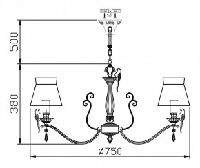 Подвесная люстра Maytoni Bird ARM013-08-W в Серове - serov.mebel24.online | фото 5
