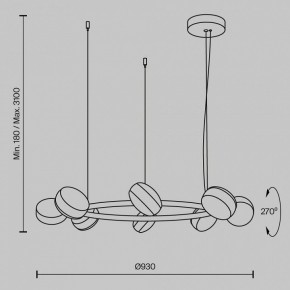 Подвесная люстра Maytoni Mind MOD299PL-L80BC3K в Серове - serov.mebel24.online | фото 4