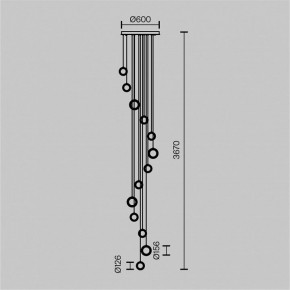 Подвесная люстра Maytoni Pharao MOD361PL-L58BS3K в Серове - serov.mebel24.online | фото 4