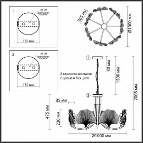 Подвесная люстра Odeon Light Ventaglio 4870/7 в Серове - serov.mebel24.online | фото 6