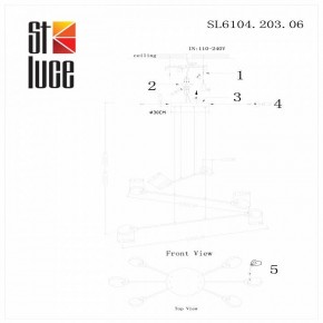 Подвесная люстра ST-Luce Montecelio SL6104.203.06 в Серове - serov.mebel24.online | фото 4