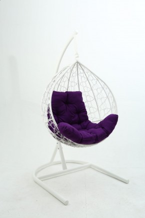 Подвесное кресло Бароло (белый/фиолетовый) в Серове - serov.mebel24.online | фото