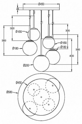 Подвесной светильник Maytoni Basic form MOD321PL-05G1 в Серове - serov.mebel24.online | фото 4