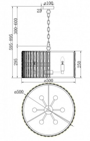 Подвесной светильник Maytoni Facet MOD094PL-06G в Серове - serov.mebel24.online | фото 4