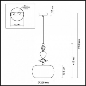 Подвесной светильник Odeon Light Bizet 4893/1A в Серове - serov.mebel24.online | фото 3