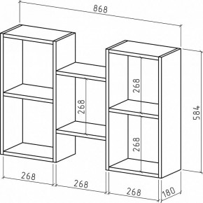 Полка книжная Флэш-10 в Серове - serov.mebel24.online | фото 2