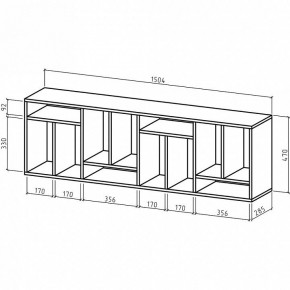 Полка книжная Офис-3 в Серове - serov.mebel24.online | фото 2