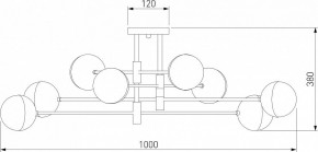 Потолочная люстра Eurosvet Nuvola 70129/8 латунь в Серове - serov.mebel24.online | фото 3