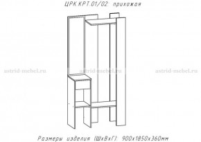 КРИТ-1 Прихожая (Делано светлый) в Серове - serov.mebel24.online | фото 2