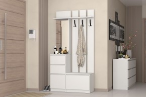 Прихожая "Хилтон" (Белый текстурный) в Серове - serov.mebel24.online | фото 1