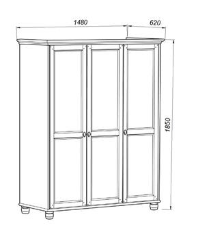 Шкаф 30 Вествик трёхдверный, массив сосны, цвет белый в Серове - serov.mebel24.online | фото 2