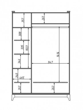 Шкаф для одежды Сабрина (ММ-302-01/03) с зеркалом в Серове - serov.mebel24.online | фото