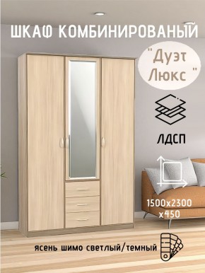 Шкаф комбинированный Дуэт Люкс с зеркалом в Серове - serov.mebel24.online | фото 5
