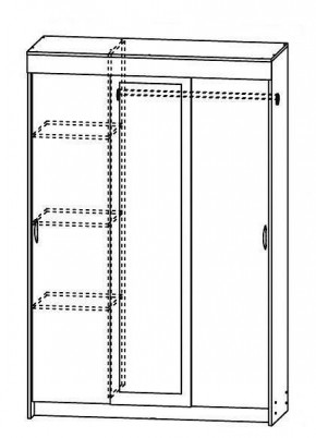 Шкаф-купе Бассо 1300 (Венге/Дуб белфорд) в Серове - serov.mebel24.online | фото 2