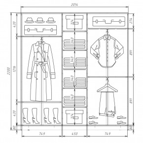Шкаф-купе ХИТ 22-4-20-111 (420) в Серове - serov.mebel24.online | фото 2