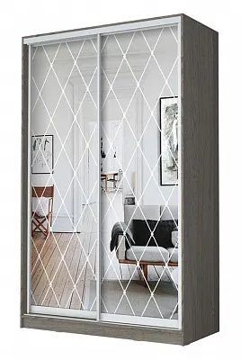 Шкаф-купе ХИТ 24-4-12/2-66 РОМБ БОЛЬШОЙ в Серове - serov.mebel24.online | фото