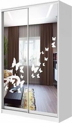 Шкаф-купе ХИТ 24-4-14-66 БАБОЧКИ в Серове - serov.mebel24.online | фото