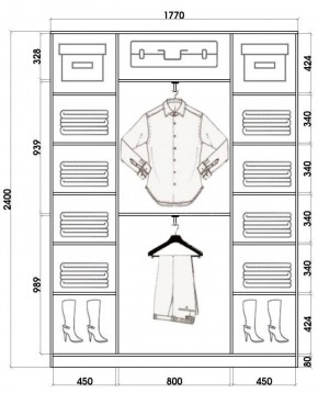 Шкаф-купе ХИТ 24-4-18/2-222 (420) в Серове - serov.mebel24.online | фото 3