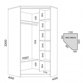 Шкаф-купе ХИТ-У-L-22-64-77 в Серове - serov.mebel24.online | фото 2