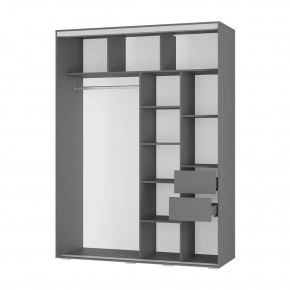 Шкаф-купе Крафт-6 1.6 м ШКК-06 (графит) в Серове - serov.mebel24.online | фото 2