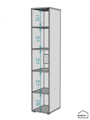 Шкаф Linnea MHR-1-2 2050х400х510 (Белый-М 11.1.2) в Серове - serov.mebel24.online | фото 3