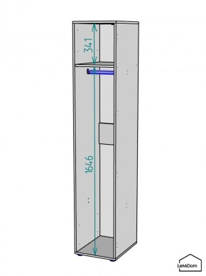 Шкаф Linnea MHR-1 2050х400х510 (Графит-М 11.1.25) в Серове - serov.mebel24.online | фото 3