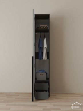 Шкаф Linnea MHR-1-3 2050х400х510 (Графит-М 11.1.25) в Серове - serov.mebel24.online | фото 6