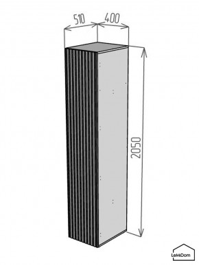 Шкаф Linnea MHR-1-4 2050х400х510 (ДВ-М 11.1.25) в Серове - serov.mebel24.online | фото 2