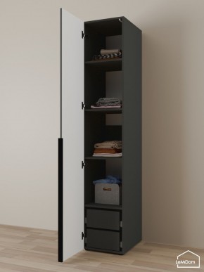 Шкаф Linnea MHR-1-4 2050х400х510 (Графит-М 11.1.25) в Серове - serov.mebel24.online | фото 5