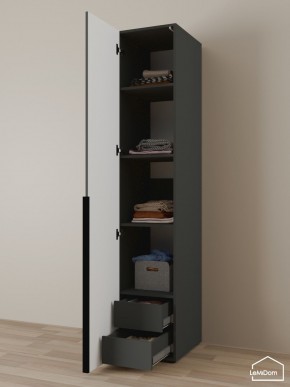 Шкаф Linnea MHR-1-4 2050х400х510 (Графит-М 11.1.25) в Серове - serov.mebel24.online | фото 6