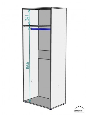 Шкаф Linnea MHR-2PO 2050х800х510 (Белый-М 11.1.2) в Серове - serov.mebel24.online | фото 3