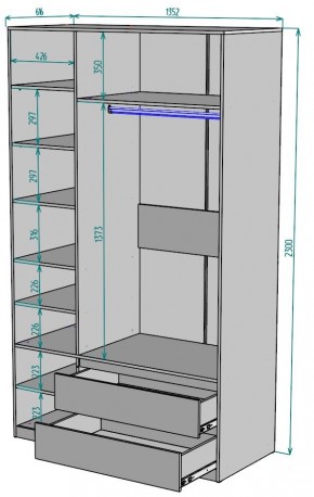 Шкаф Мальта H216 в Серове - serov.mebel24.online | фото 2