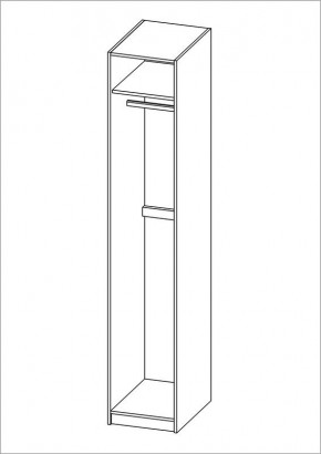 Шкаф ПЕГАС однодверный с рамочным фасадом, цвет белый в Серове - serov.mebel24.online | фото 3