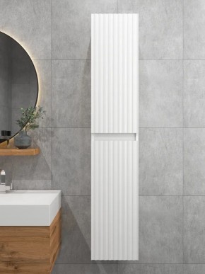 Шкаф пенал навесной для ванной MH10-MA 300х1548 (Белый-М 10.1.1) Белый глянец в Серове - serov.mebel24.online | фото 2