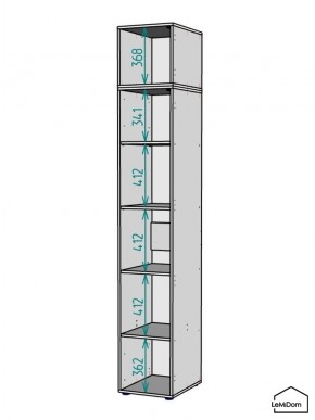 Шкаф с антресолью Linnea MHR-1POA-2 2450х400х510 (Белый-М 11.1.2) в Серове - serov.mebel24.online | фото 3