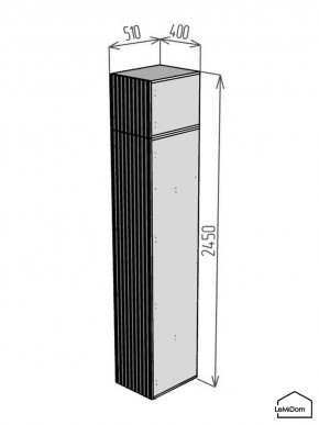 Шкаф с антресолью Linnea MHR-1POA-4 2450х400х510 (Белый-М 11.1.1) в Серове - serov.mebel24.online | фото 2