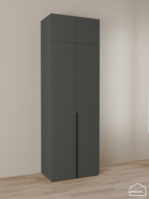 Шкаф с антресолью Linnea MHR-2A-3 2450х800х510 (Графит-М 11.1.25) в Серове - serov.mebel24.online | фото