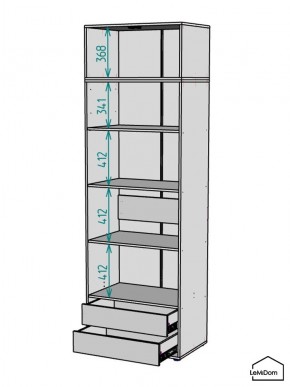 Шкаф с антресолью Linnea MHR-2A-4 2450х800х510 (ДВ-М 11.1.25) в Серове - serov.mebel24.online | фото 3