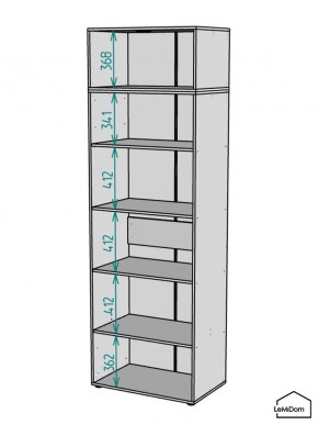 Шкаф с антресолью Linnea MHR-2POA-2 2450х800х510 (Белый-М 11.1.2) в Серове - serov.mebel24.online | фото 3