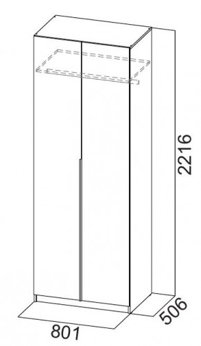 Шкаф ШК-5 (800) Графит серый в Серове - serov.mebel24.online | фото