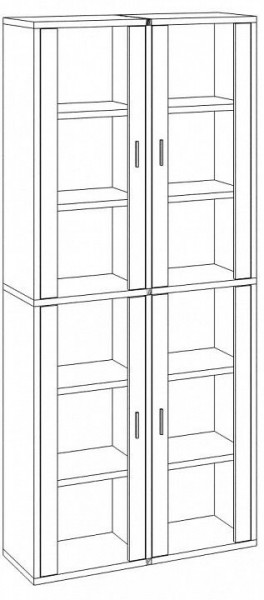 Шкаф-витрина Домино СУ(ш2в2)+4ФС в Серове - serov.mebel24.online | фото 3