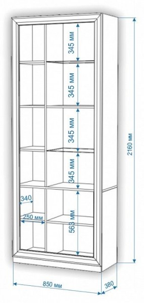 Шкаф-витрина Нобиле ШВтВ-ФСД-БЯН в Серове - serov.mebel24.online | фото 3