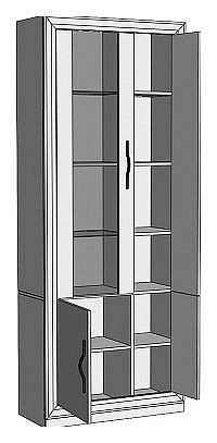 Шкаф-витрина Нобиле ШВтВ-ФСД-ФГК в Серове - serov.mebel24.online | фото 2