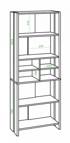 Стеллаж Домино Lite СТЛ-ОВХ в Серове - serov.mebel24.online | фото 2